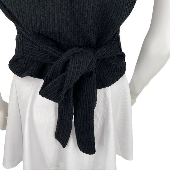 MADEWELL Tank Top Women Size Small Bow Black Accent Wool Sweater Knit - Picture 5 of 7